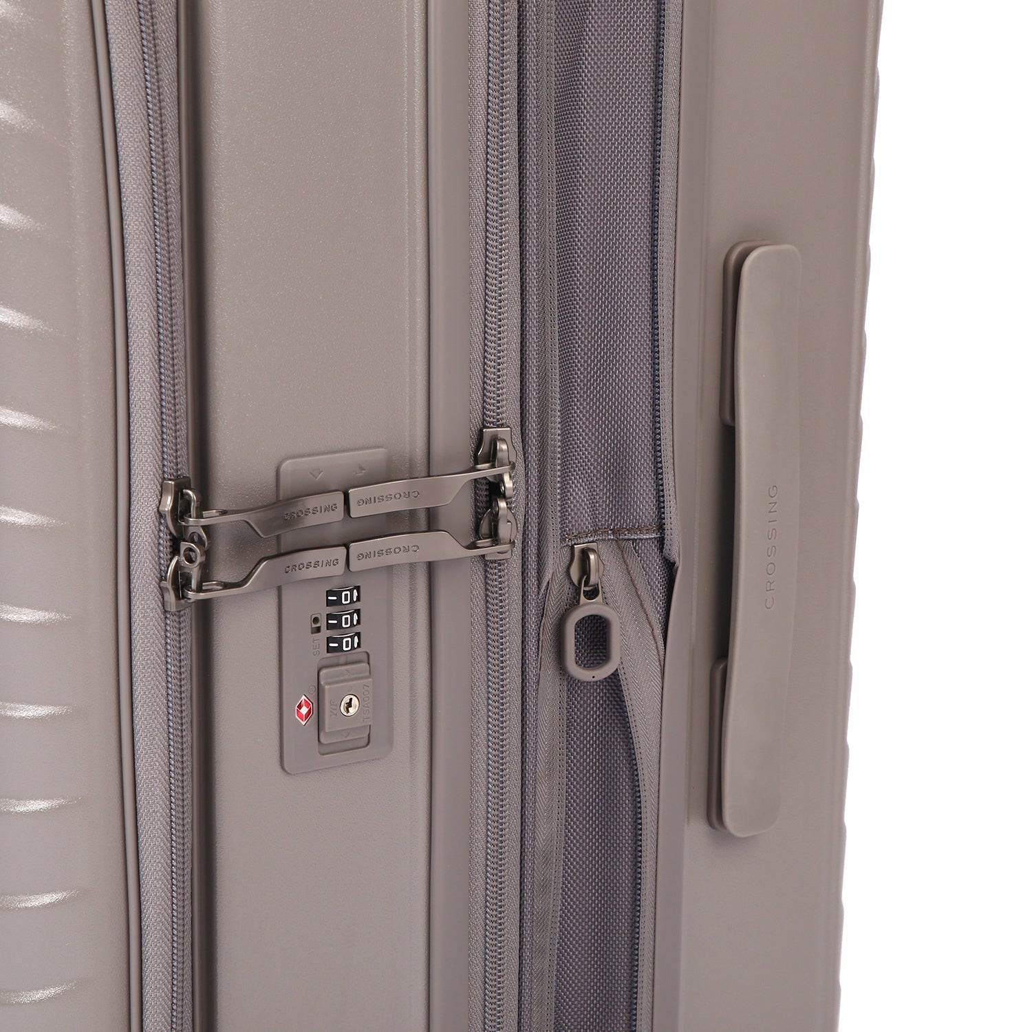 CROSSING INVI 30" Large Expandable Luggage With Front & Middle Access V3 - Latte