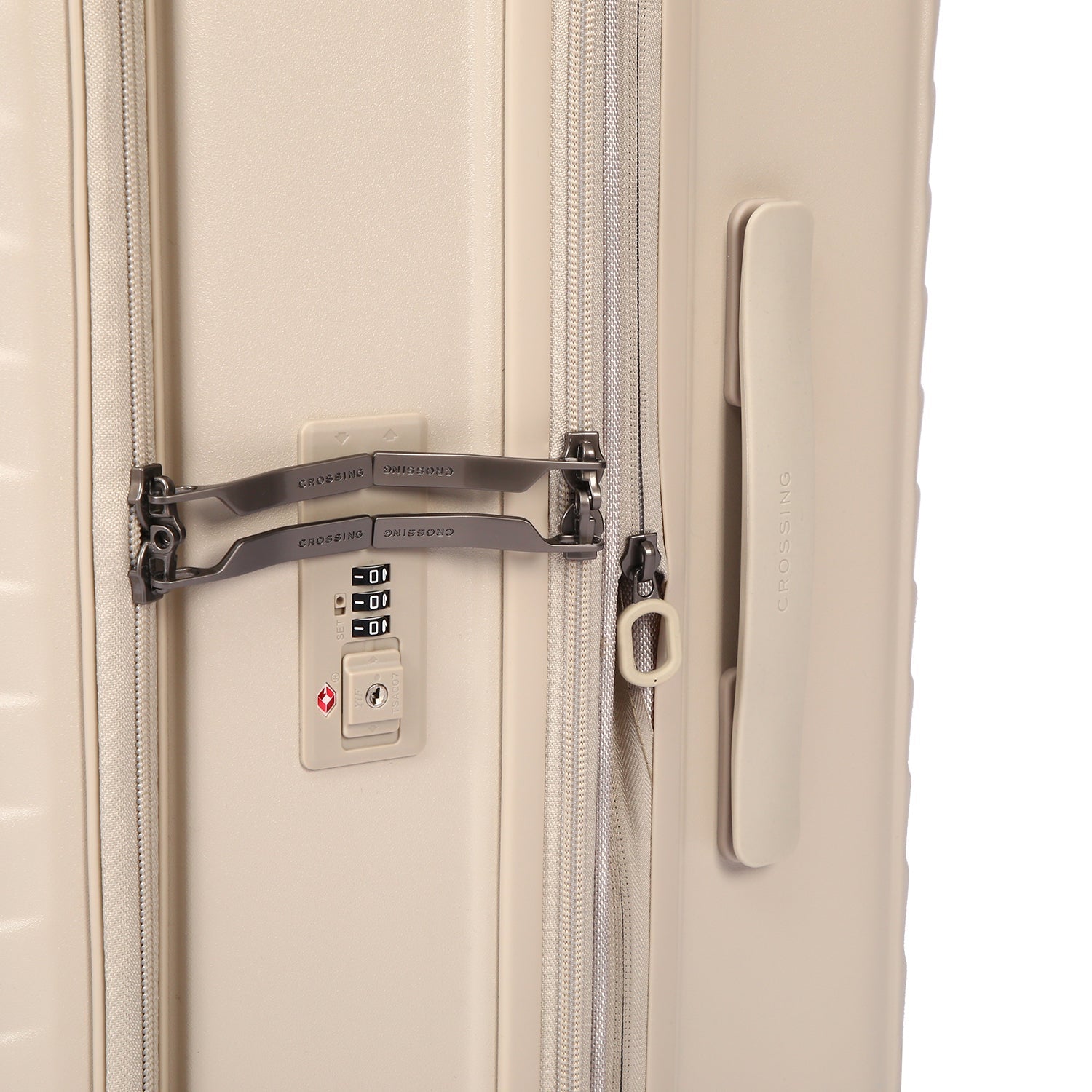CROSSING INVI 25" Medium Expandable Luggage With Front & Middle Access V3 - Sandwhite