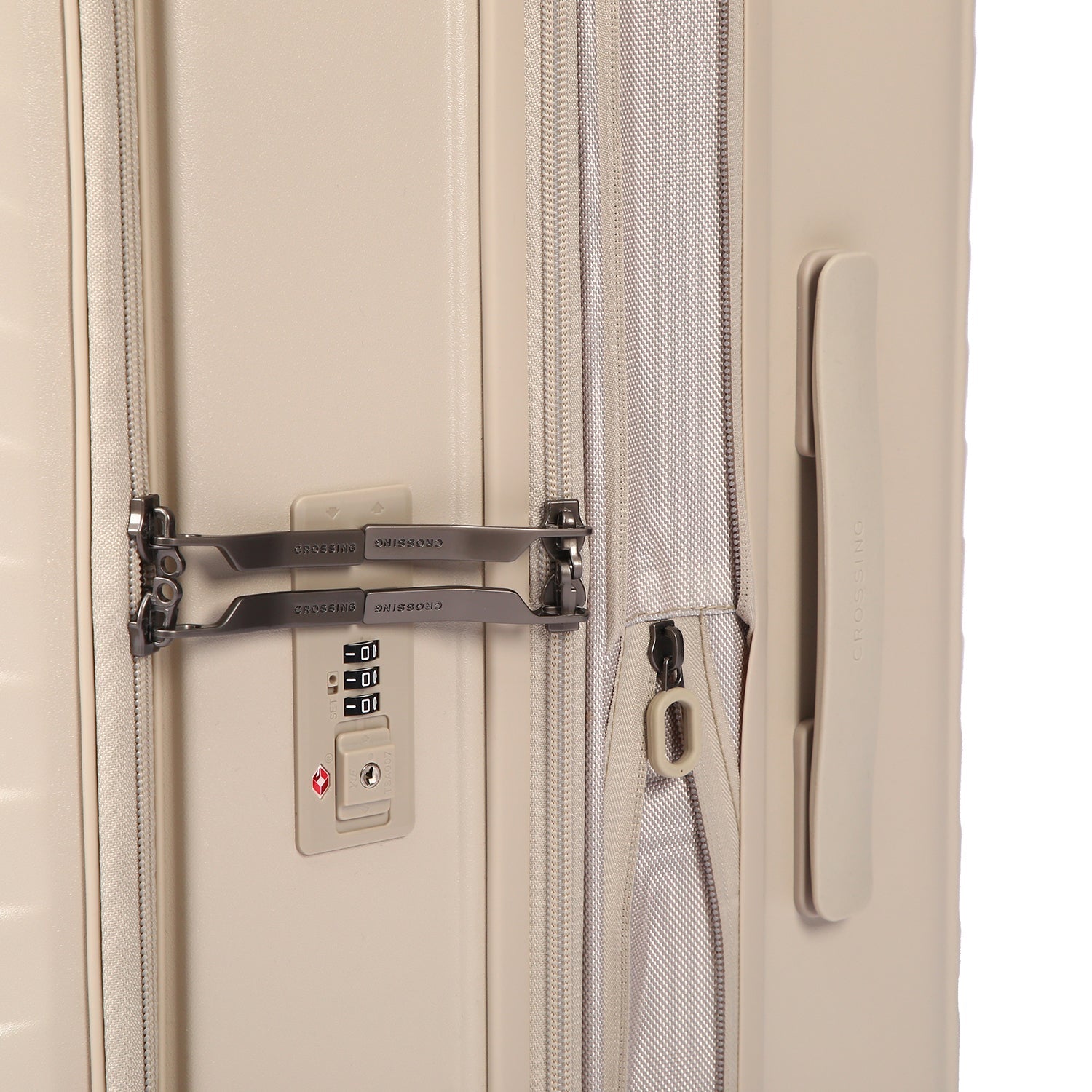 CROSSING INVI 25" Medium Expandable Luggage With Front & Middle Access V3 - Sandwhite
