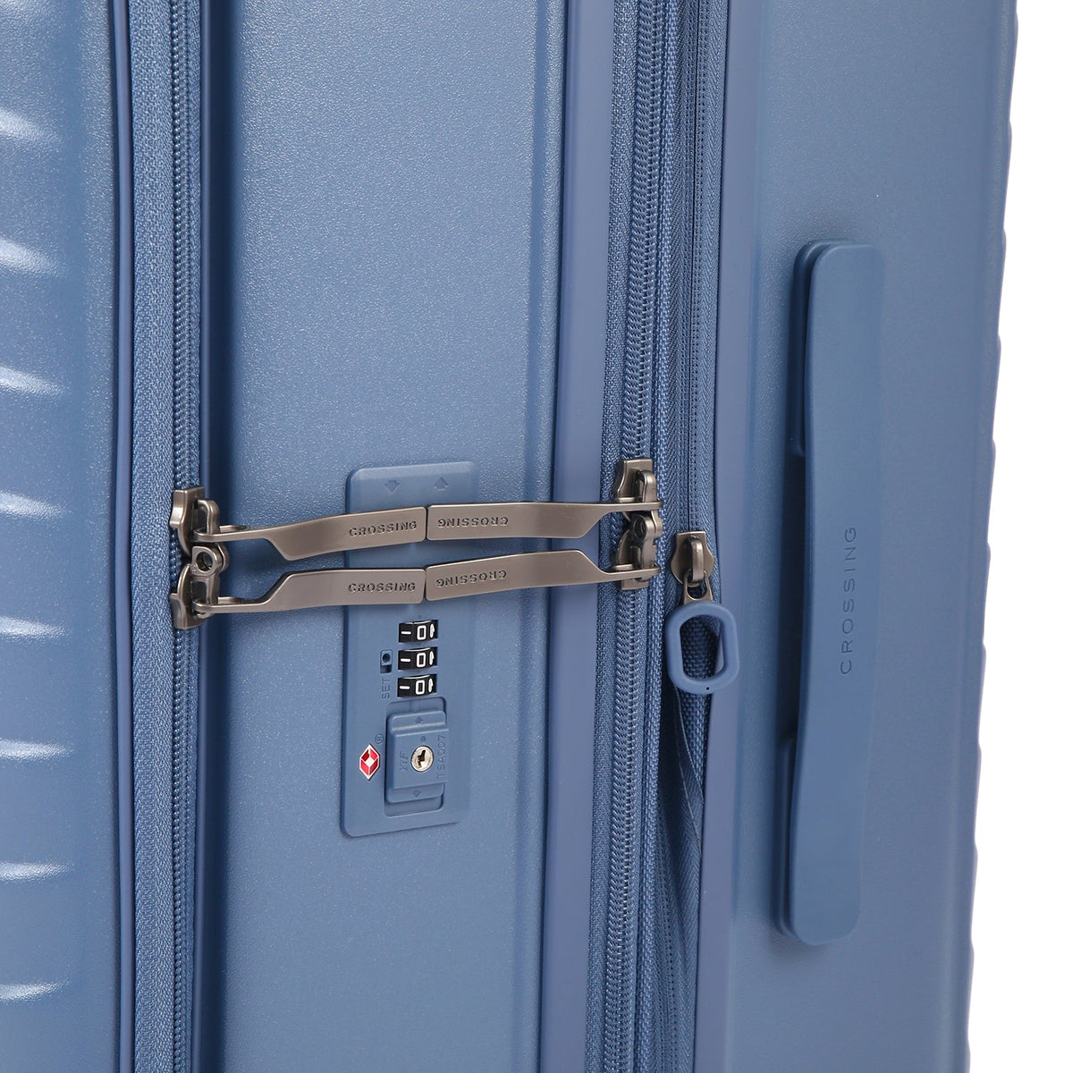 CROSSING INVI 30" Large Expandable Luggage With Front & Middle Access V3 - Smoke Blue