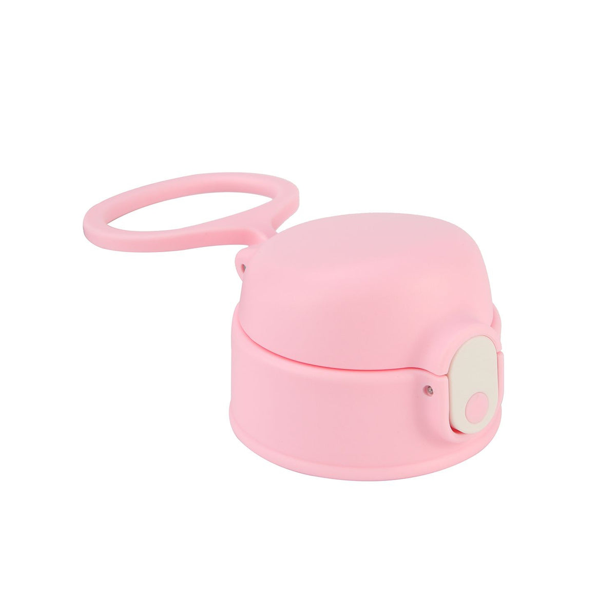 Crossing Bottle Cap With Handle Only For Kids' Drink Bottle W/Sipper Silicone Straw - Pink