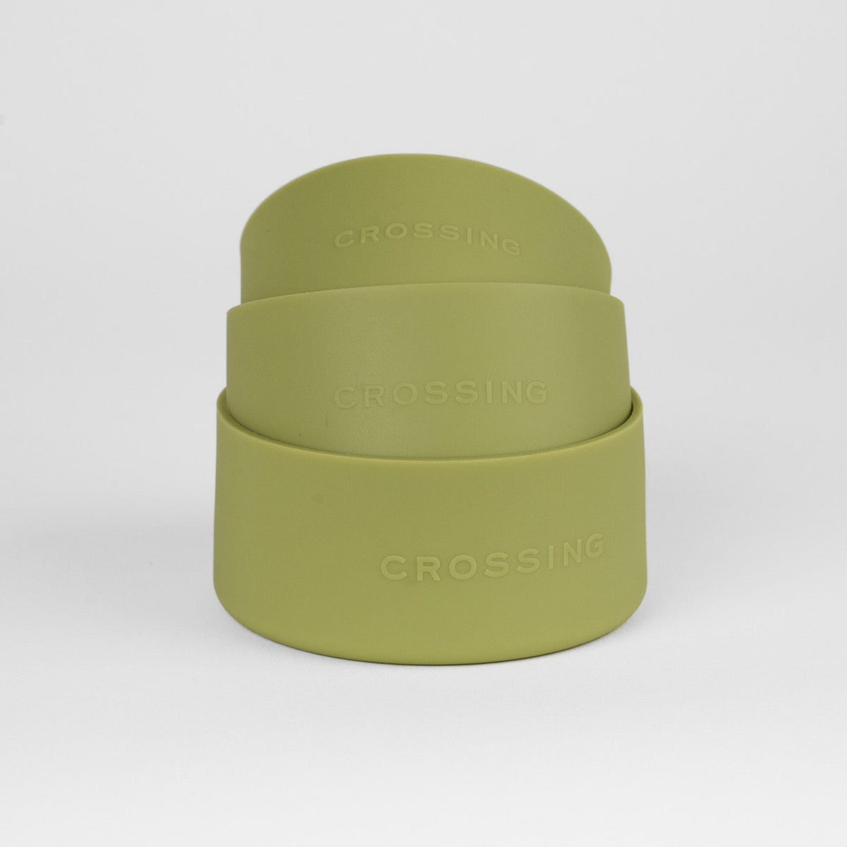 Crossing Silicone Water Bottle Boot - Fits Diameter 7-7.5cm (550ml) Blistered Pack - Moss