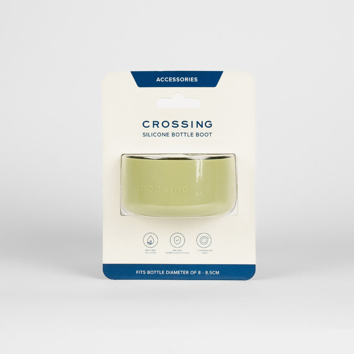 Crossing Silicone Water Bottle Boot - Fits Diameter 8-8.5cm (780ml) Blistered Pack - Moss
