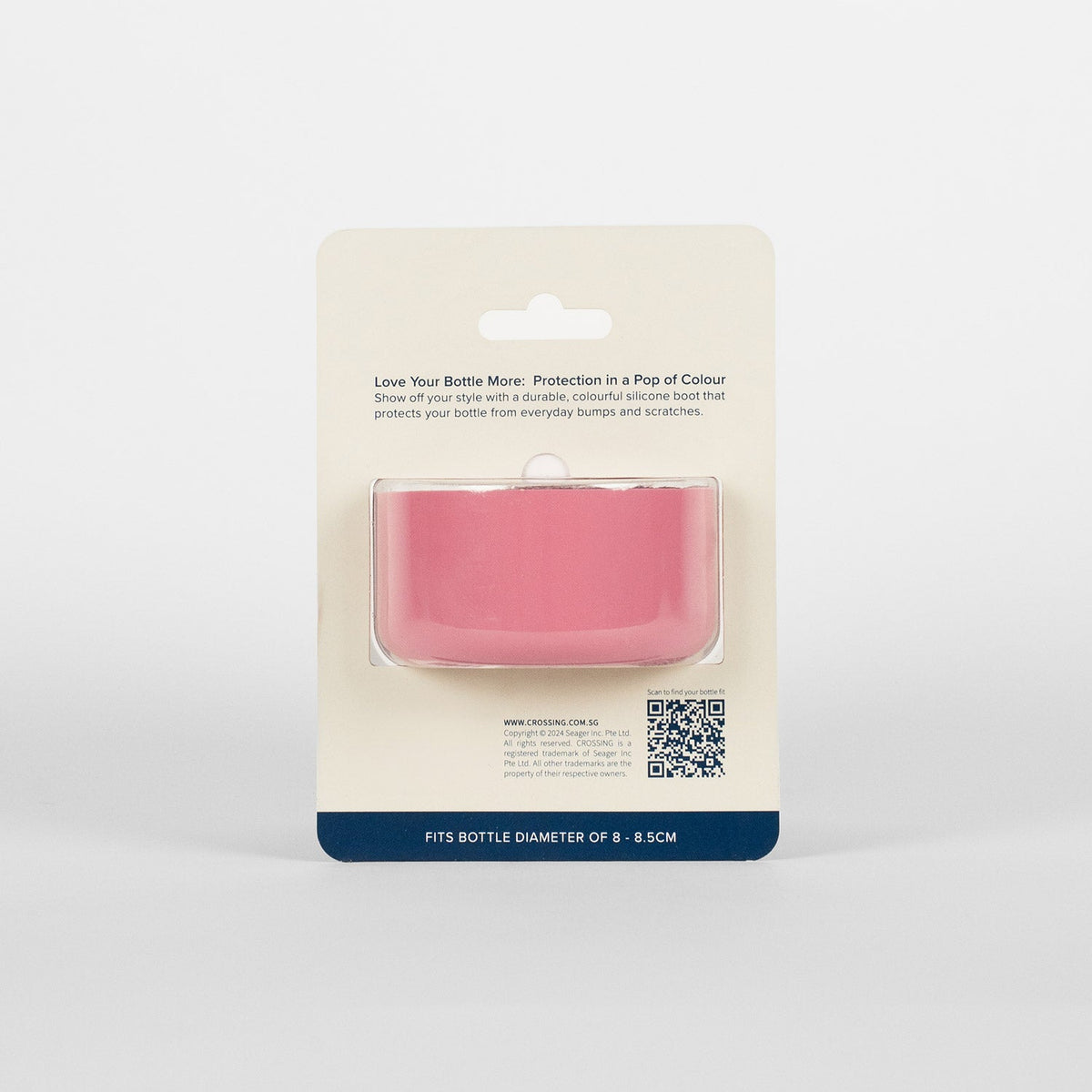 Crossing Silicone Water Bottle Boot - Fits Diameter 9-9.5cm (1100ml) Blistered Pack - Pink