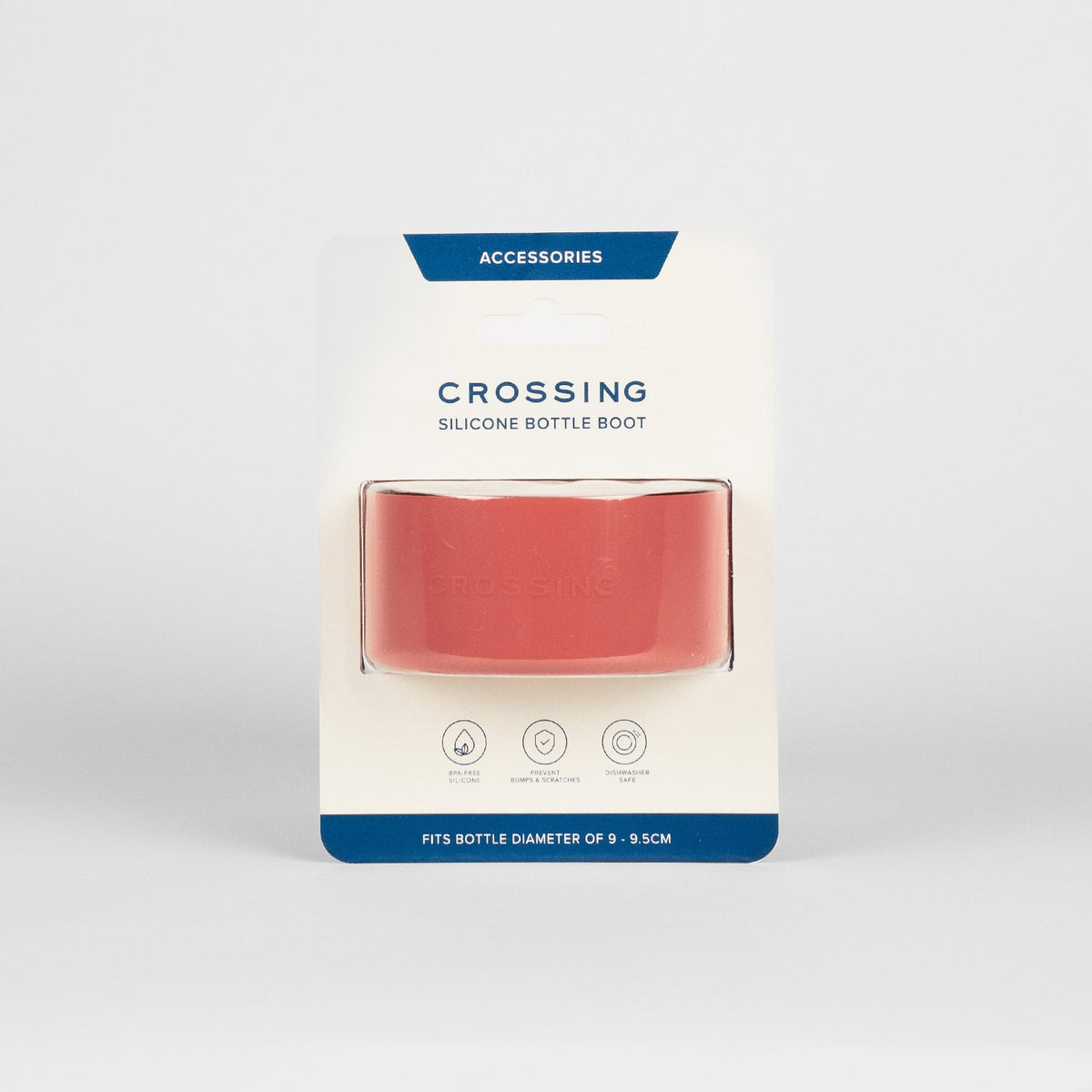 Crossing Silicone Water Bottle Boot - Fits Diameter 9-9.5cm (1100ml) Blistered Pack - Red