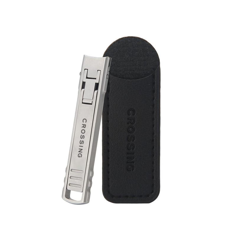 Crossing Compact Travel Stainless-Steel Nail Clippers With Pouch V2 - Black