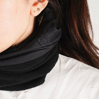 Crossing Duo Polar Fleece Neck Warmer UPF 50+ Sun Protection - Black