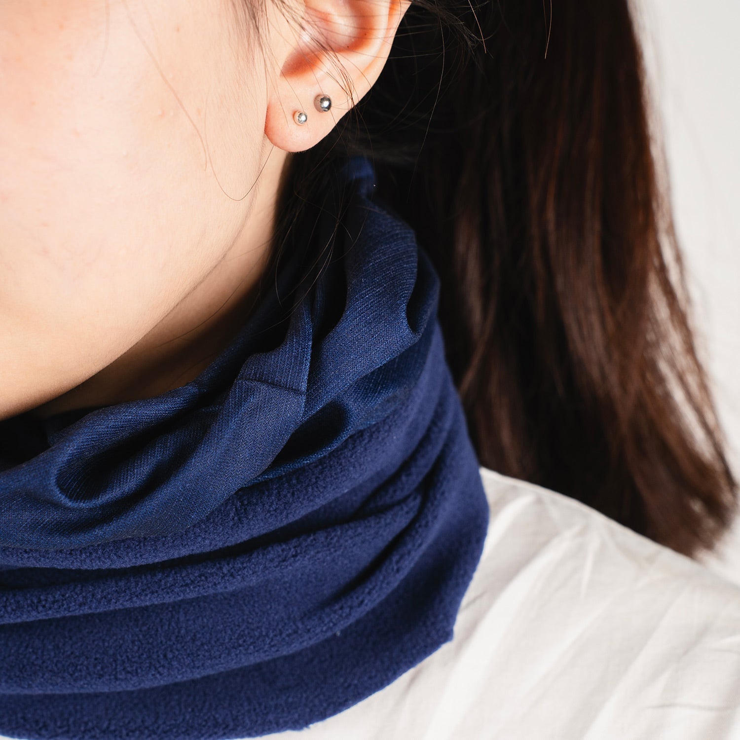 Crossing Duo Polar Fleece Neck Warmer UPF 50+ Sun Protection - Navy