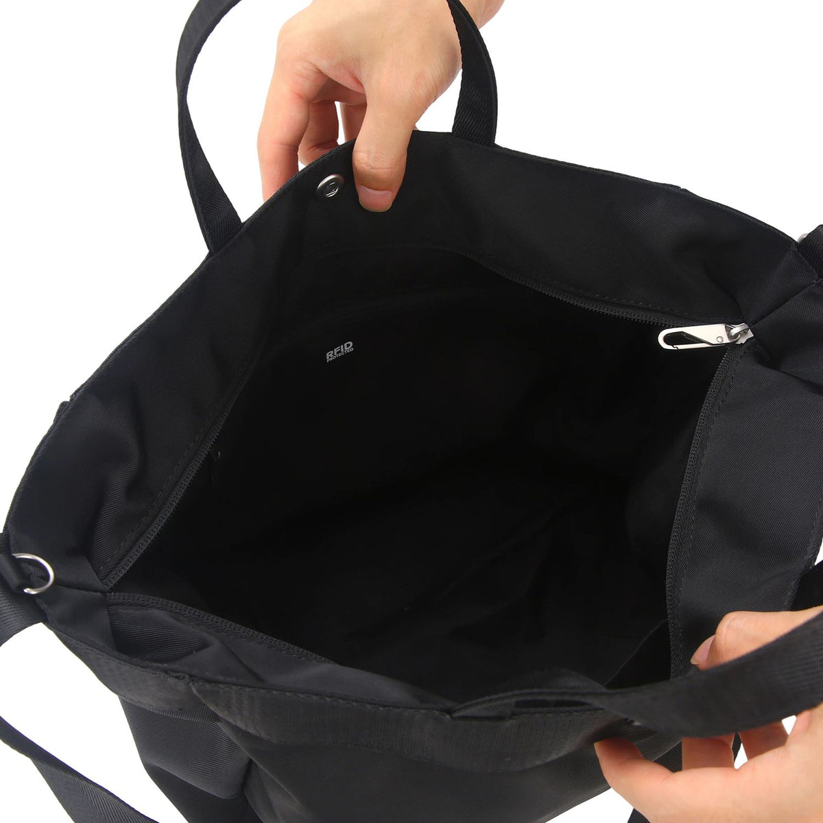 Crossing Hollis Anti-Theft RFID Dual Carry Crossbody Bag V3 - Black