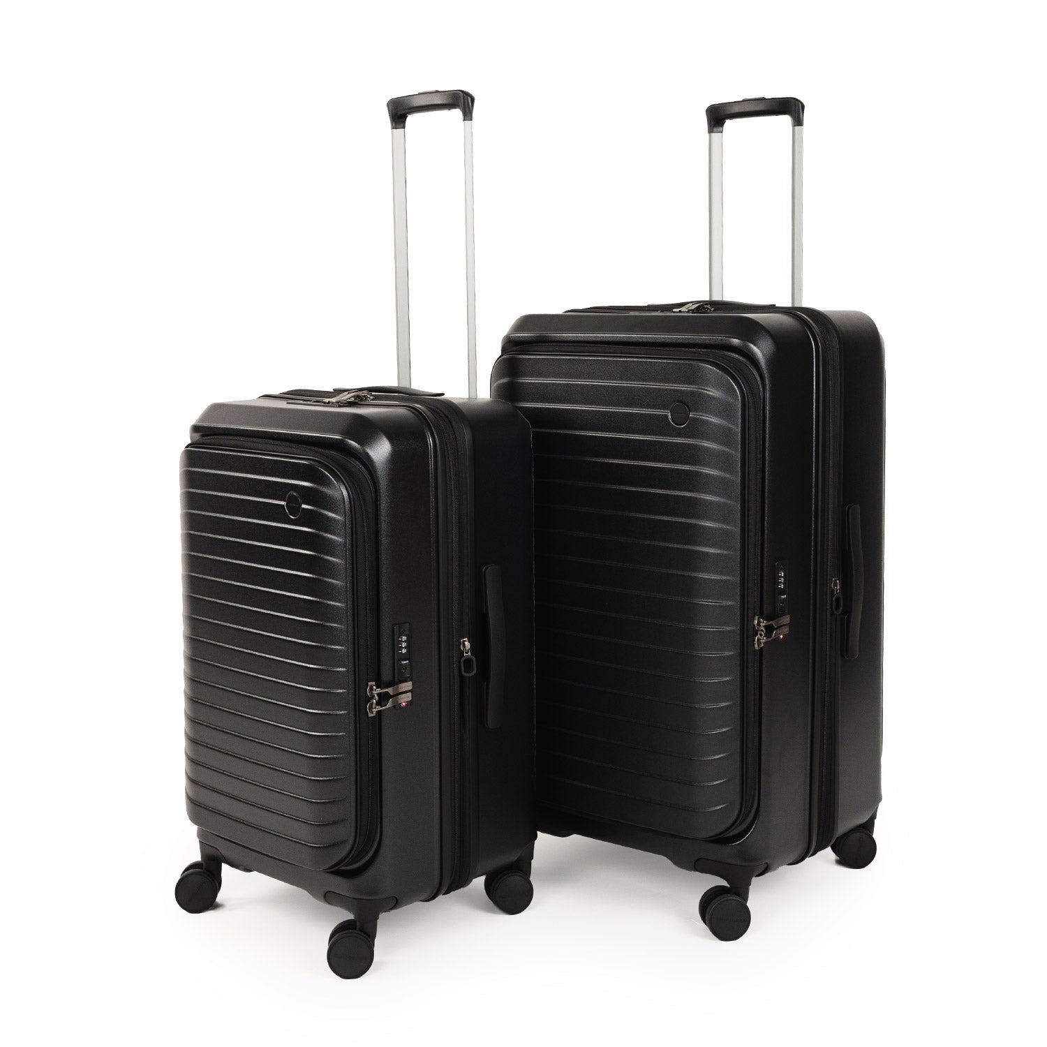 CROSSING INVI TRUNK 26" Medium Expandable Luggage With Front & Middle Access - Black