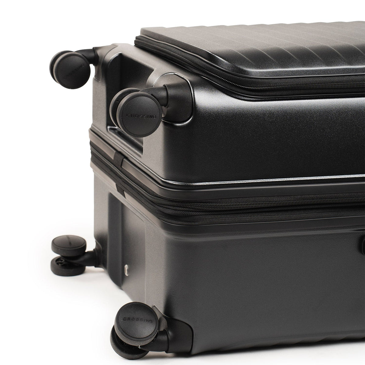 CROSSING INVI TRUNK 30" Large Expandable Luggage With Front & Middle Access - Black