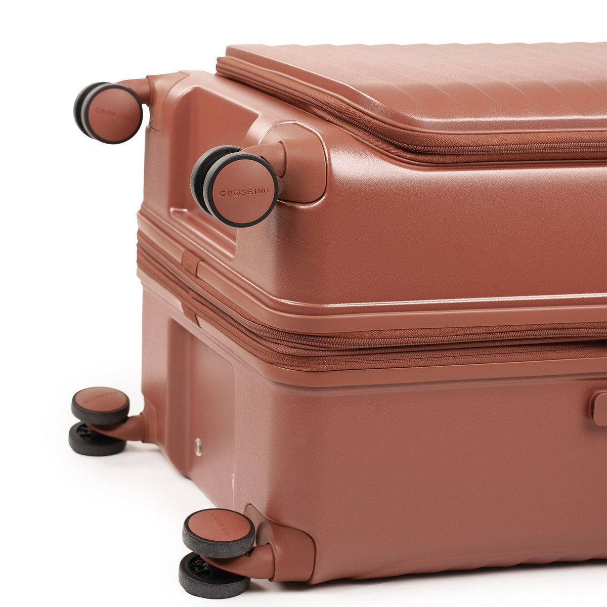 CROSSING INVI TRUNK 30" Large Expandable Luggage With Front & Middle Access - Brick