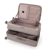 CROSSING INVI TRUNK 30" Large Expandable Luggage With Front & Middle Access - Latte
