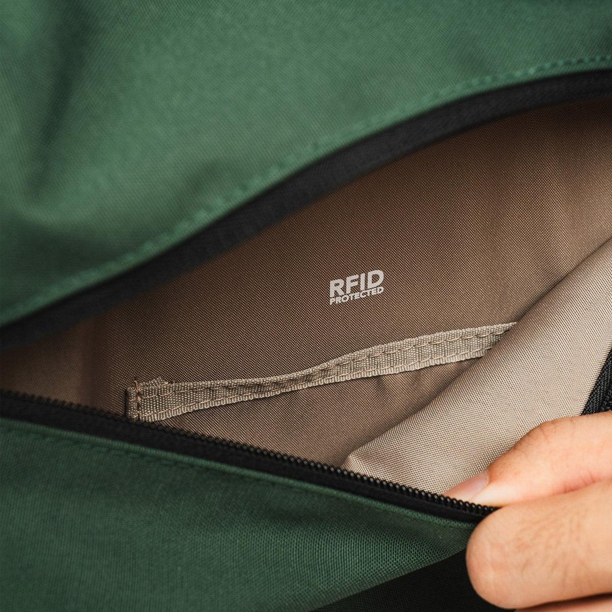 Crossing Jet Set Laptop Sleeve 13” Bag with RFID - Green