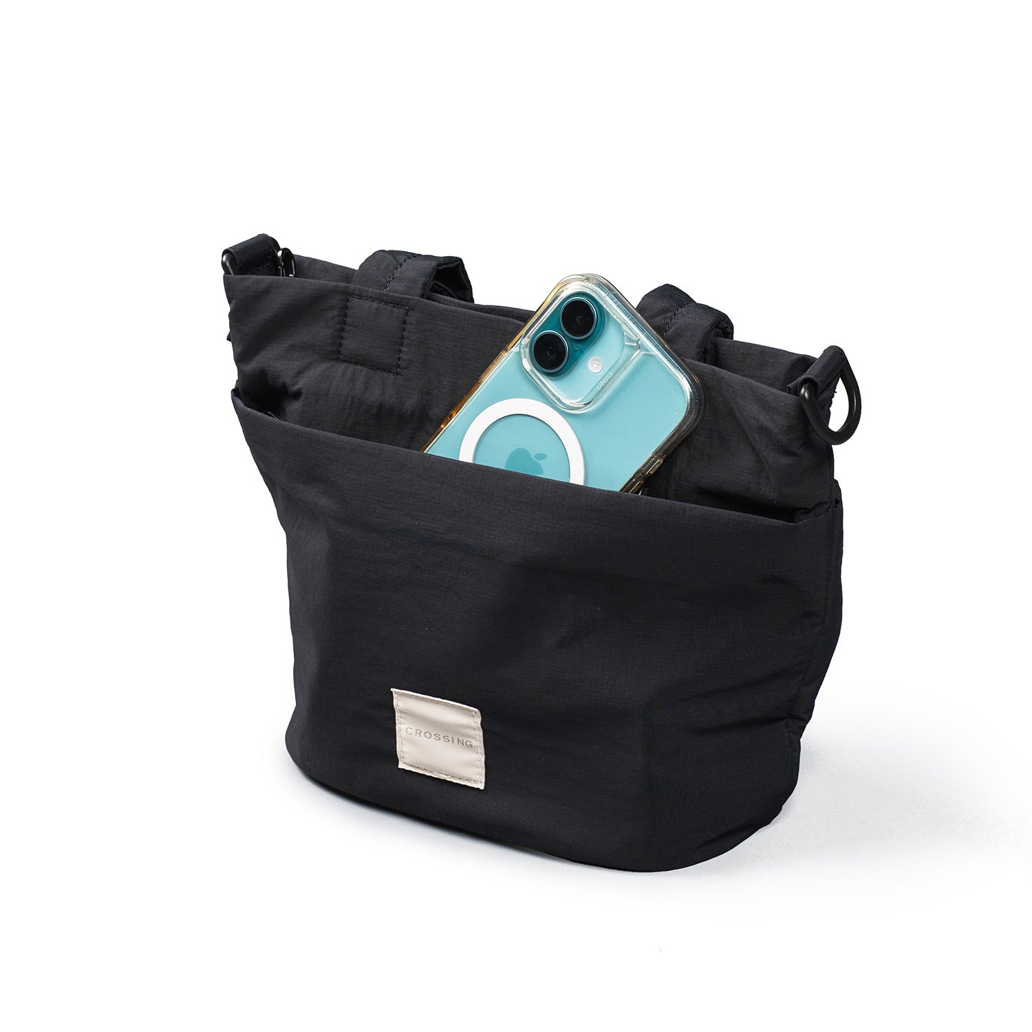 Crossing Jill Anti-Theft RFID Dual Carry Crossbody Bag - Black