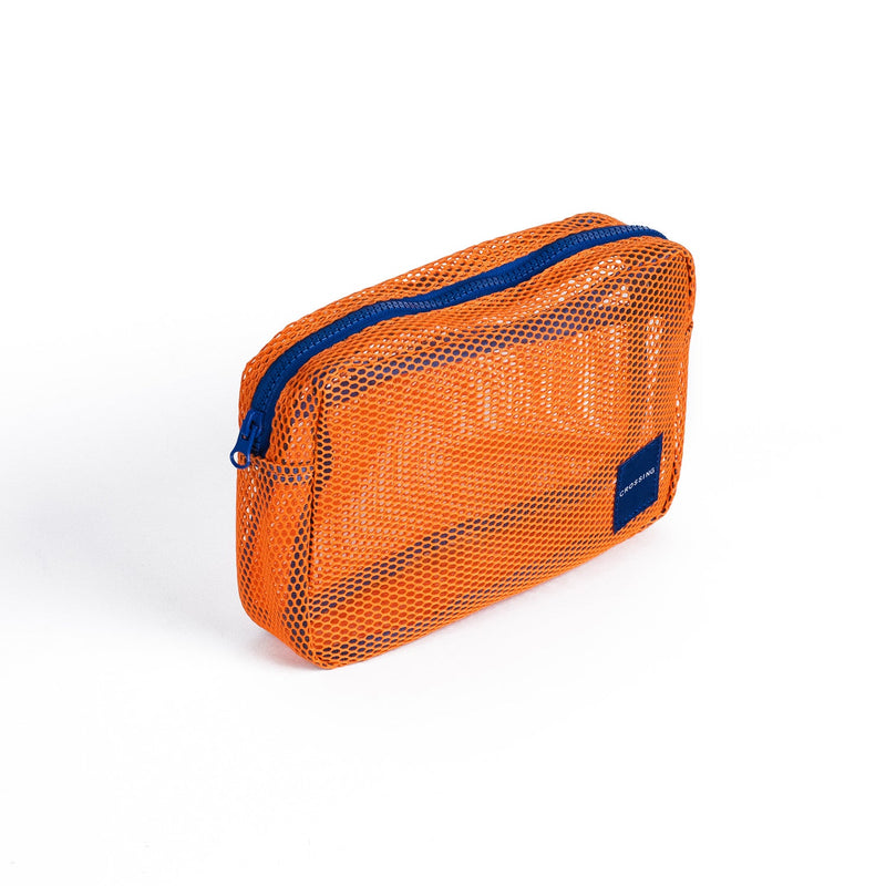 Crossing Jules Everywhere Mesh Pouch (Large) - Orange/Blue