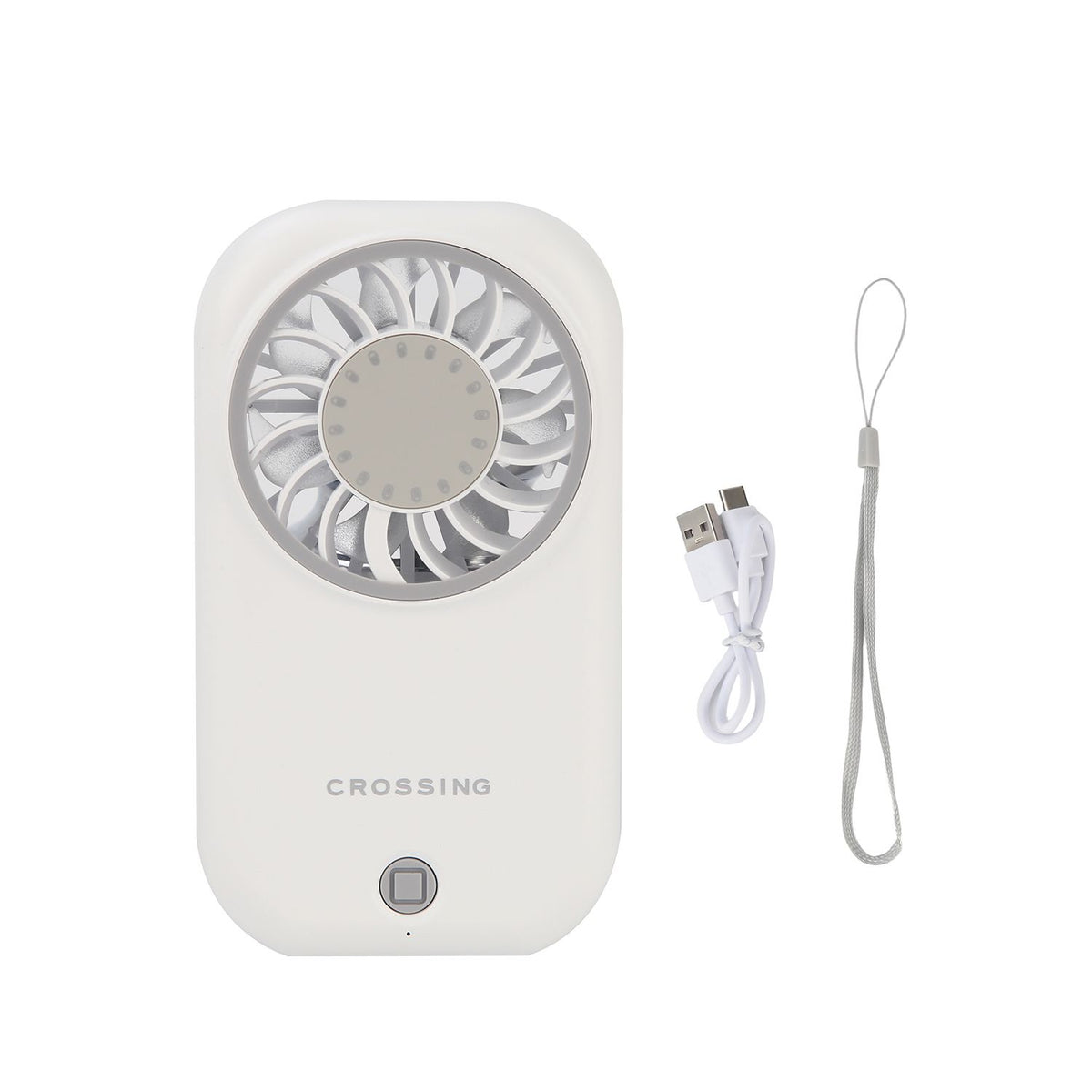 Crossing Mini Handheld Fan - White