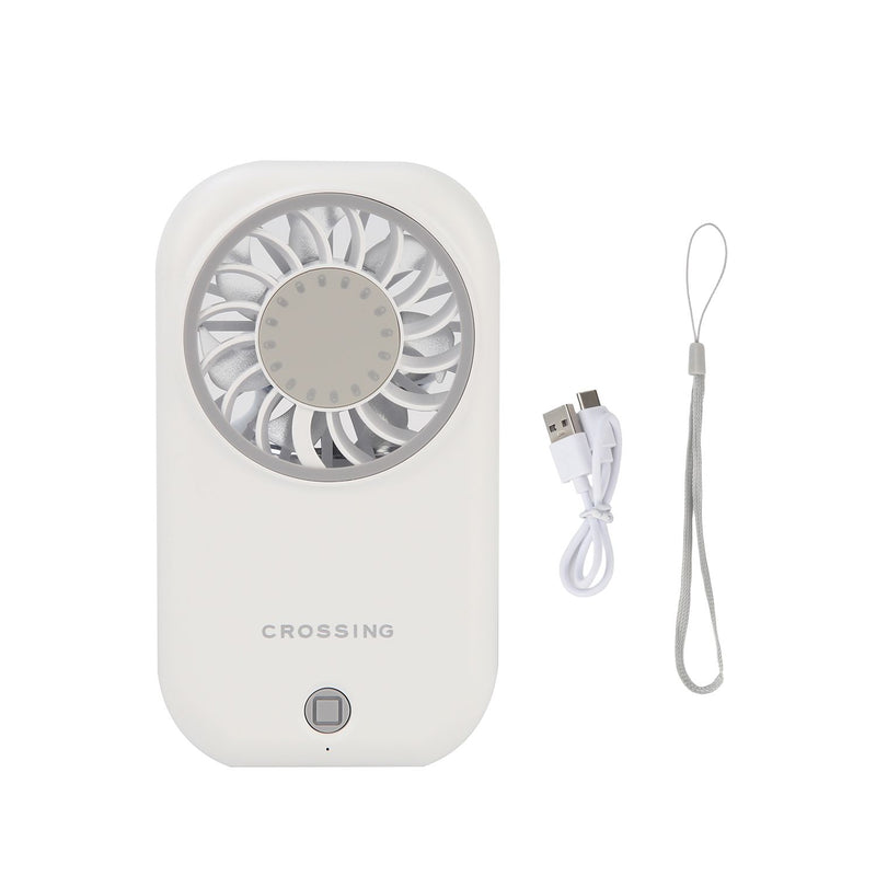 Crossing Mini Handheld Fan - White