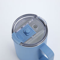 Crossing Neo Insulated S/S Leakproof Ceramic Mug W Handle And Lid 400ml - Heirloom Blue (Light Blue)
