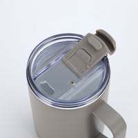 Crossing Neo Insulated S/S Leakproof Ceramic Mug W Handle And Lid 400ml - Latte (Light Grey)