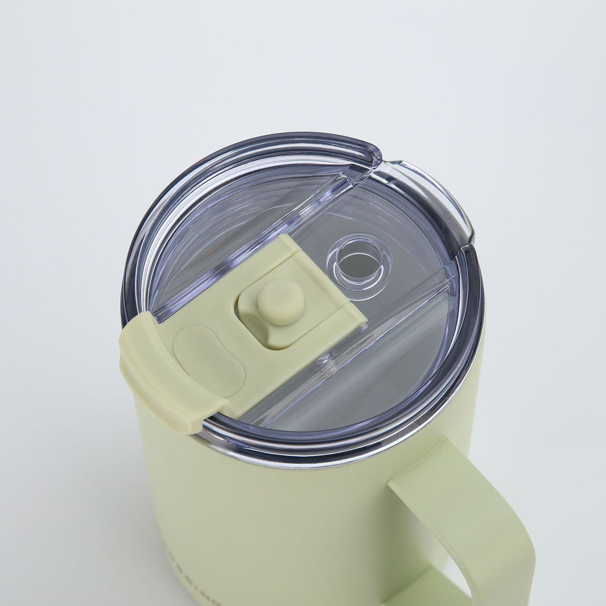 Crossing Neo Insulated S/S Leakproof Ceramic Mug W Handle And Lid 400ml - Pistachio (Mint)