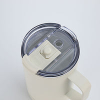 Crossing Neo Insulated S/S Leakproof Ceramic Mug W Handle And Lid 500ml - Cotton (White)