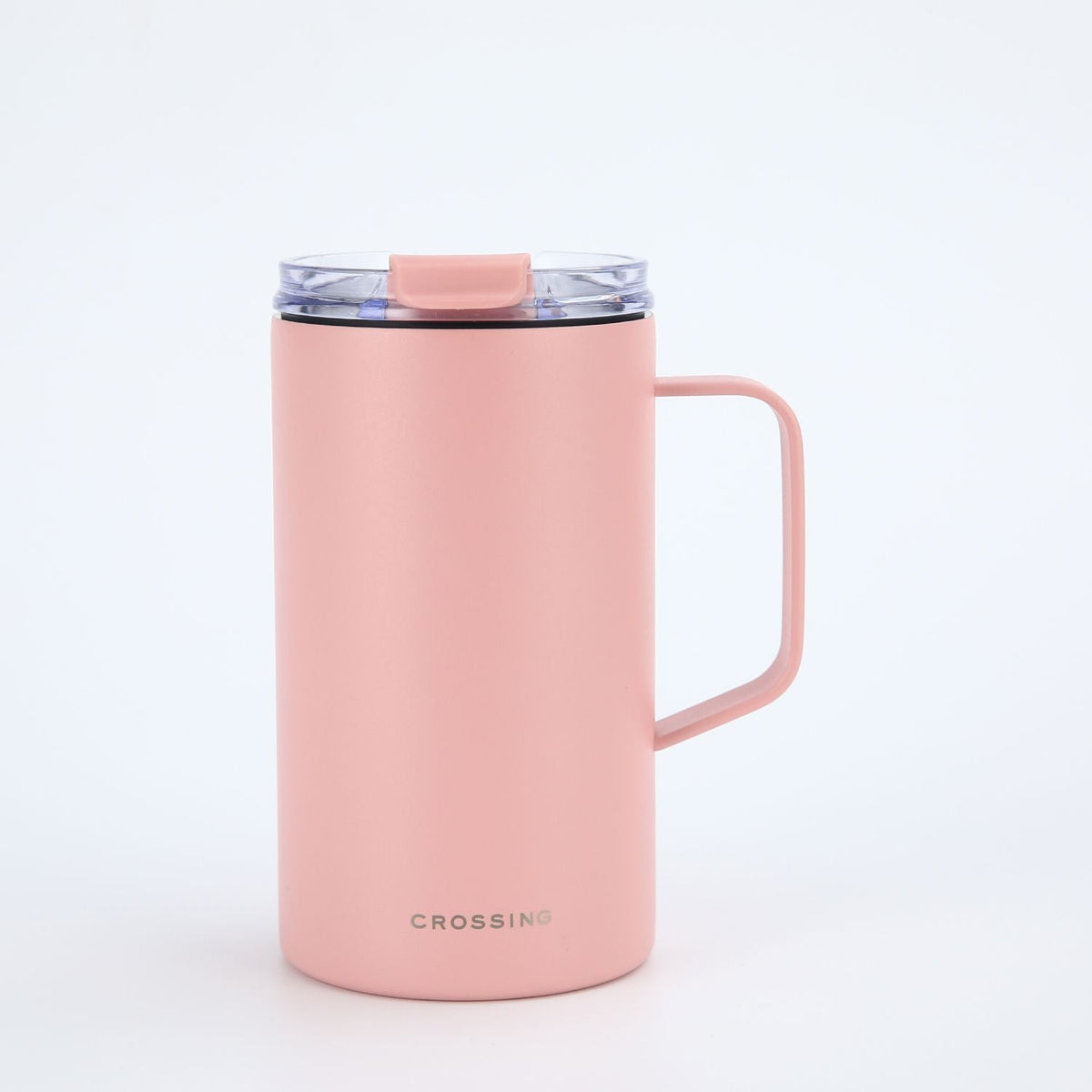 Crossing Neo Insulated S/S Leakproof Ceramic Mug W Handle And Lid 500ml - Dusty Rose (Pink)