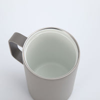 Crossing Neo Insulated S/S Leakproof Ceramic Mug W Handle And Lid 500ml - Latte (Light Grey)