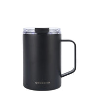 Crossing Neo V2 Insulated S/S Leakproof Lid Ceramic Mug W Handle And Silicone Base 400ml - Black