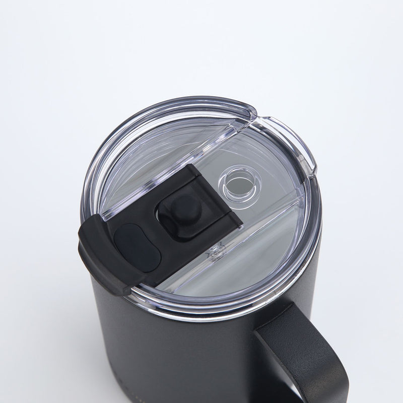 Crossing Neo V2 Insulated S/S Leakproof Lid Ceramic Mug W Handle And Silicone Base 400ml - Black