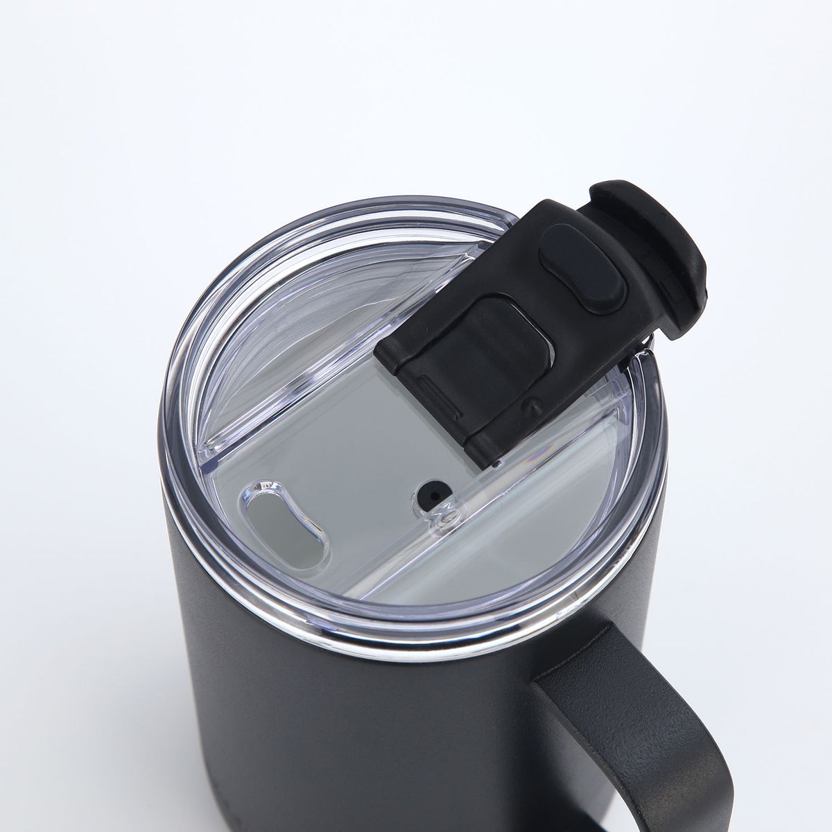 Crossing Neo V2 Insulated S/S Leakproof Lid Ceramic Mug W Handle And Silicone Base 400ml - Black
