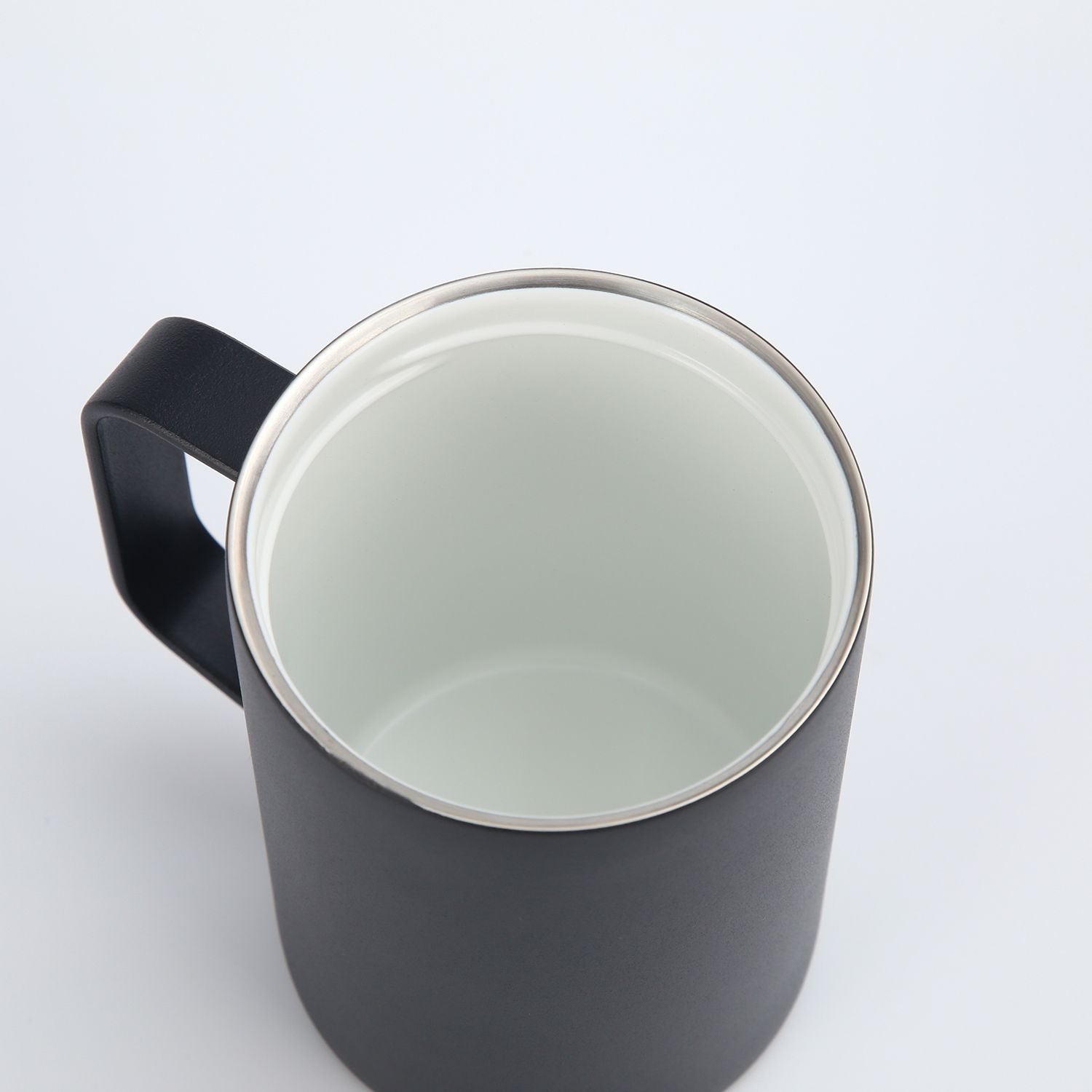 Crossing Neo V2 Insulated S/S Leakproof Lid Ceramic Mug W Handle And Silicone Base 400ml - Black