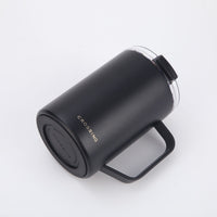 Crossing Neo V2 Insulated S/S Leakproof Lid Ceramic Mug W Handle And Silicone Base 400ml - Black