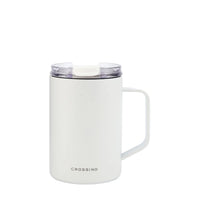 Crossing Neo V2 Insulated S/S Leakproof Lid Ceramic Mug W Handle And Silicone Base 400ml - Frost White