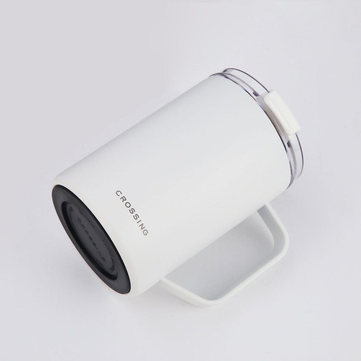 Crossing Neo V2 Insulated S/S Leakproof Lid Ceramic Mug W Handle And Silicone Base 400ml - Frost White