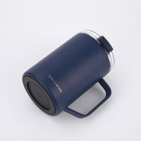 Crossing Neo V2 Insulated S/S Leakproof Lid Ceramic Mug W Handle And Silicone Base 400ml - Ink Blue (Dark Blue)