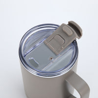 Crossing Neo V2 Insulated S/S Leakproof Lid Ceramic Mug W Handle And Silicone Base 400ml - Latte (Light Grey)