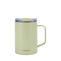 Crossing Neo V2 Insulated S/S Leakproof Lid Ceramic Mug W Handle And Silicone Base 400ml - Pistachio (Mint)