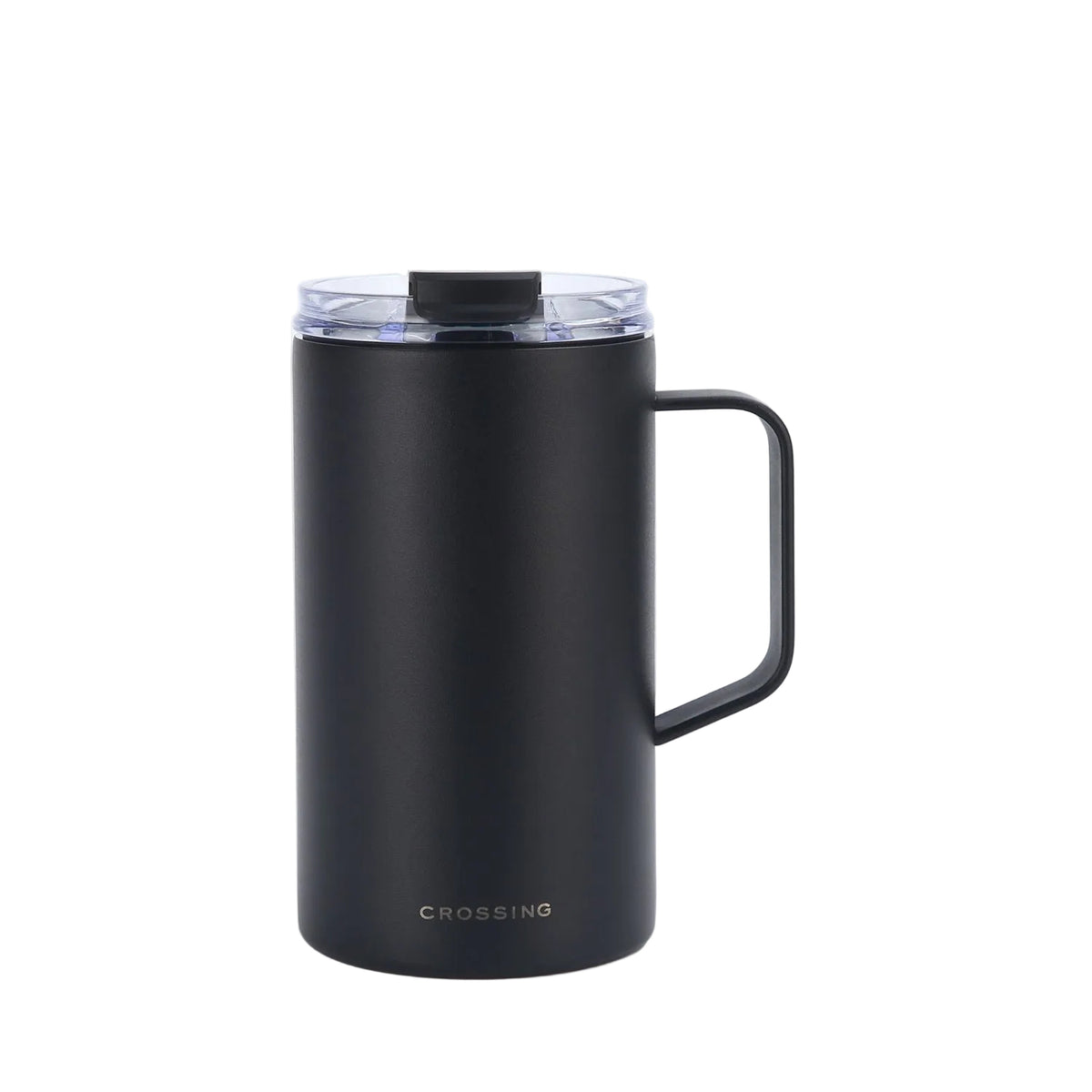 Crossing Neo V2 Insulated S/S Leakproof Lid Ceramic Mug W Handle And Silicone Base 500ml - Black