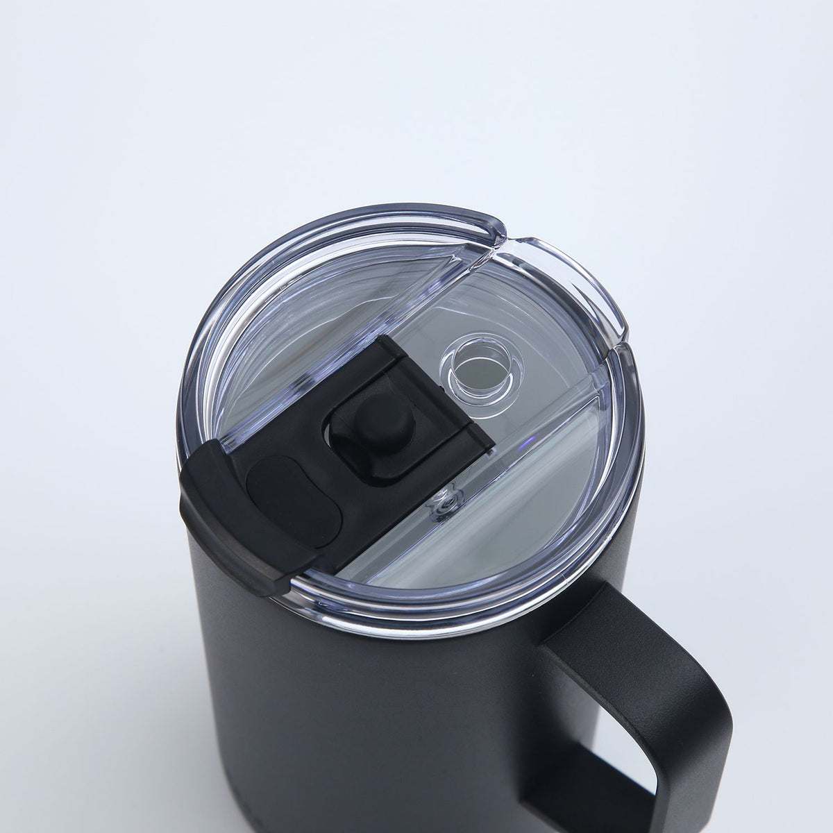 Crossing Neo V2 Insulated S/S Leakproof Lid Ceramic Mug W Handle And Silicone Base 500ml - Black