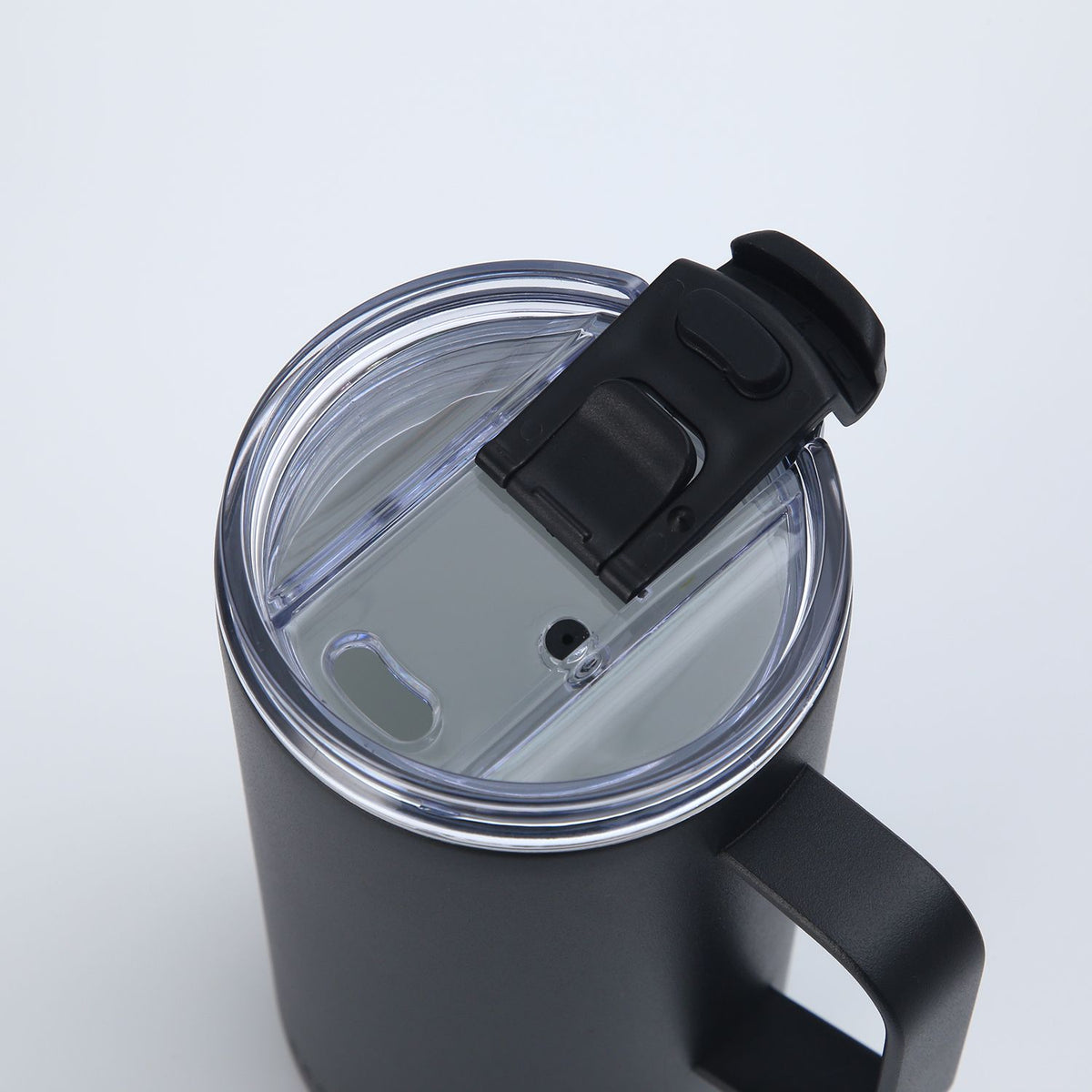 Crossing Neo V2 Insulated S/S Leakproof Lid Ceramic Mug W Handle And Silicone Base 500ml - Black