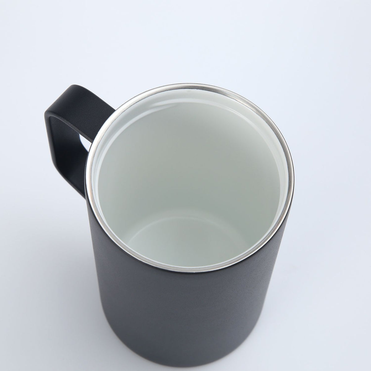Crossing Neo V2 Insulated S/S Leakproof Lid Ceramic Mug W Handle And Silicone Base 500ml - Black