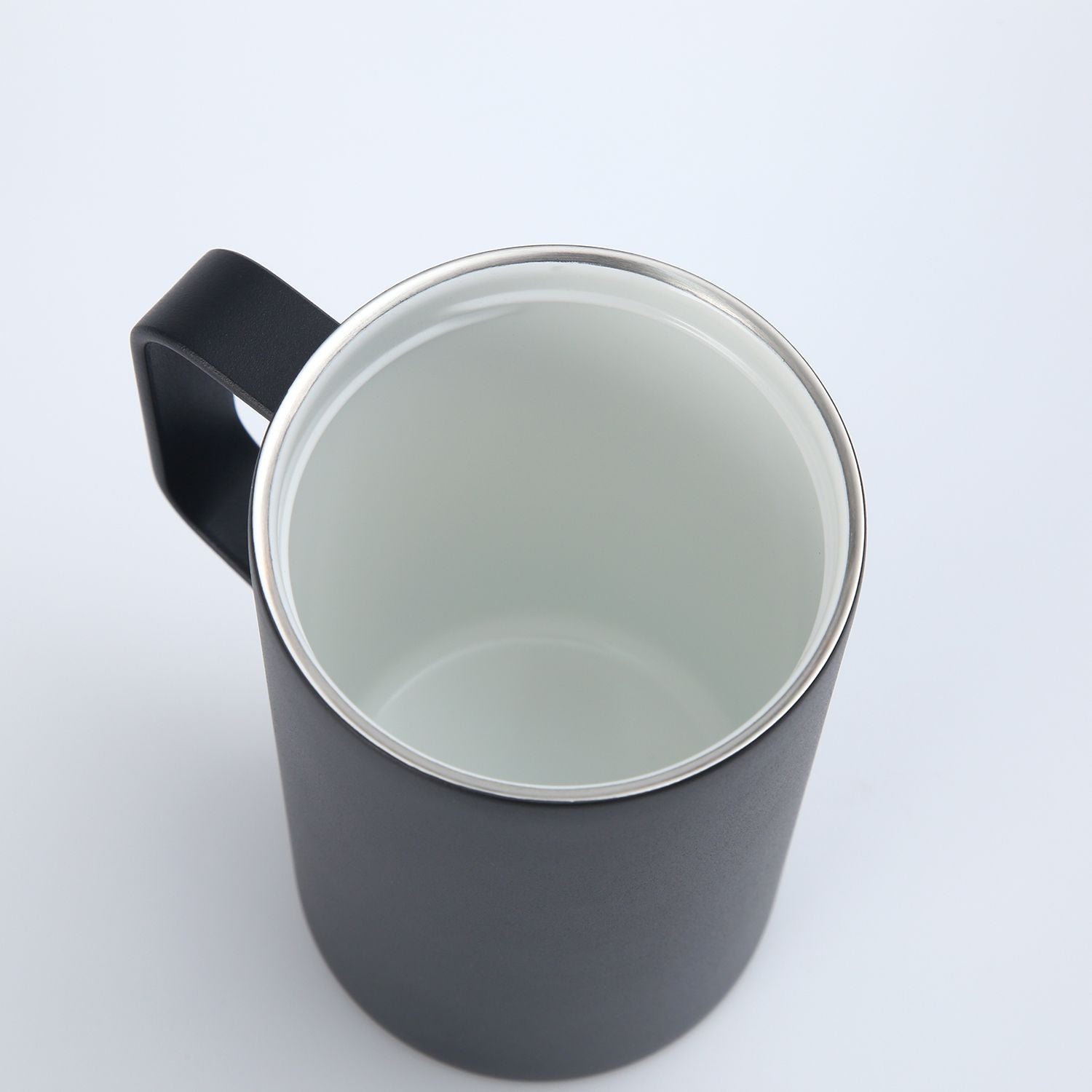 Crossing Neo V2 Insulated S/S Leakproof Lid Ceramic Mug W Handle And Silicone Base 500ml - Black