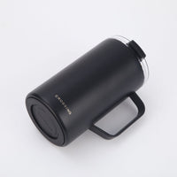 Crossing Neo V2 Insulated S/S Leakproof Lid Ceramic Mug W Handle And Silicone Base 500ml - Black