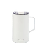 Crossing Neo V2 Insulated S/S Leakproof Lid Ceramic Mug W Handle And Silicone Base 500ml - Frost White