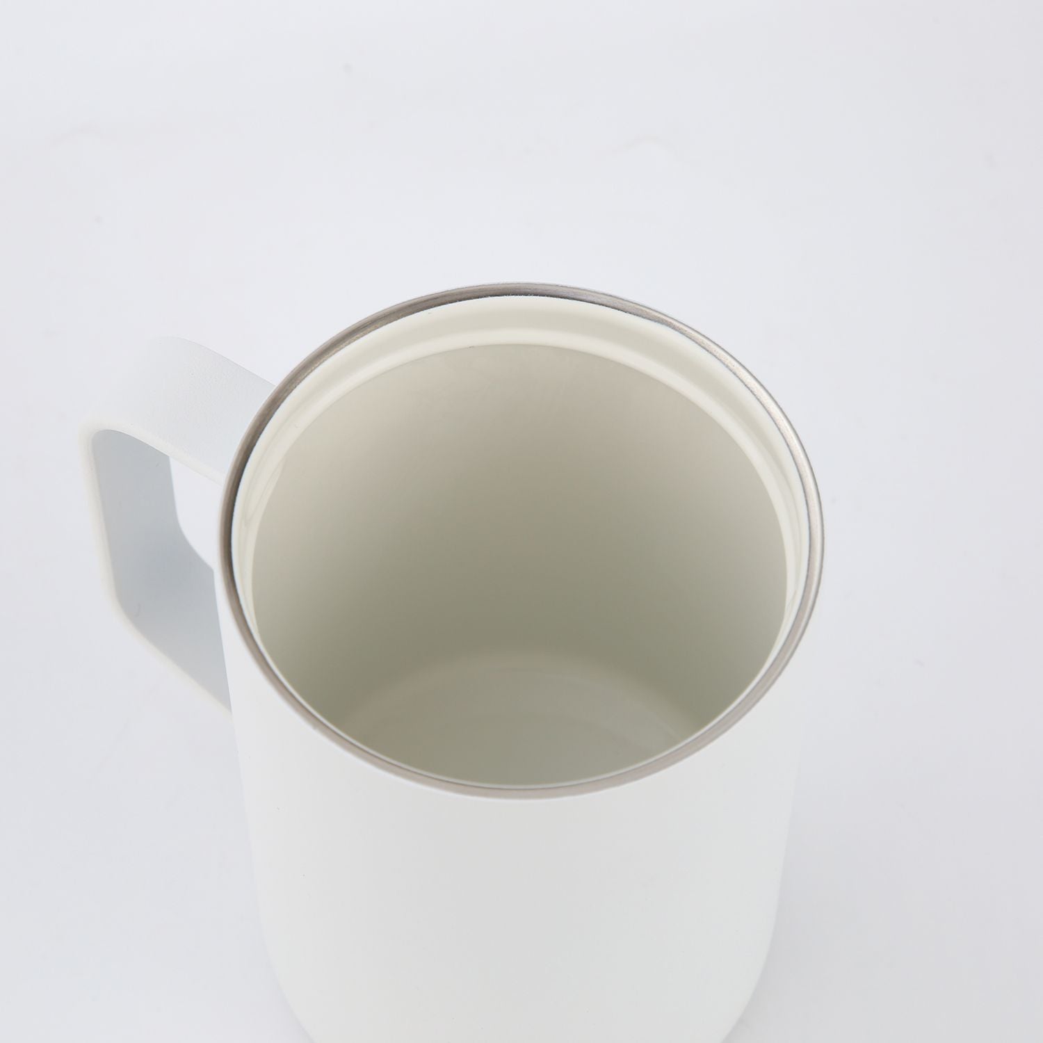 Crossing Neo V2 Insulated S/S Leakproof Lid Ceramic Mug W Handle And Silicone Base 500ml - Frost White
