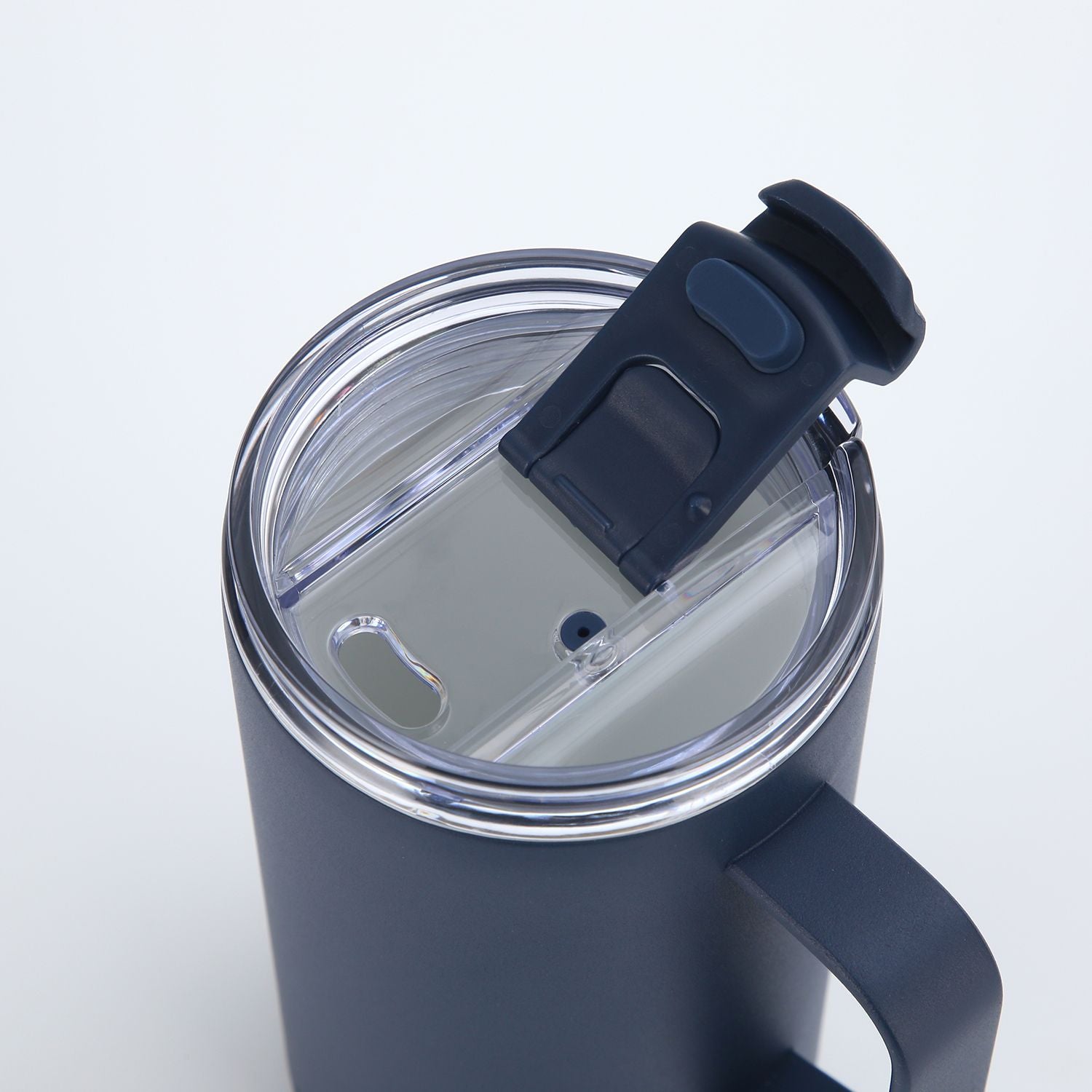 Crossing Neo V2 Insulated S/S Leakproof Lid Ceramic Mug W Handle And Silicone Base 500ml - Ink Blue (Dark Blue)