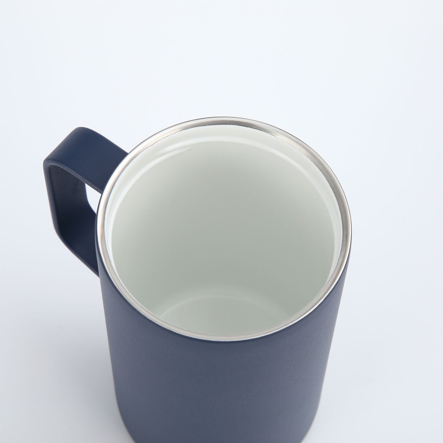 Crossing Neo V2 Insulated S/S Leakproof Lid Ceramic Mug W Handle And Silicone Base 500ml - Ink Blue (Dark Blue)