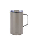 Crossing Neo V2 Insulated S/S Leakproof Lid Ceramic Mug W Handle And Silicone Base 500ml - Latte (Light Grey)