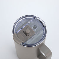 Crossing Neo V2 Insulated S/S Leakproof Lid Ceramic Mug W Handle And Silicone Base 500ml - Latte (Light Grey)